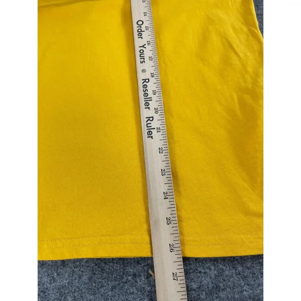 The North Face Shirt Mens Small Tee Yellow Logo Short Sleeve EUC Cotton n328